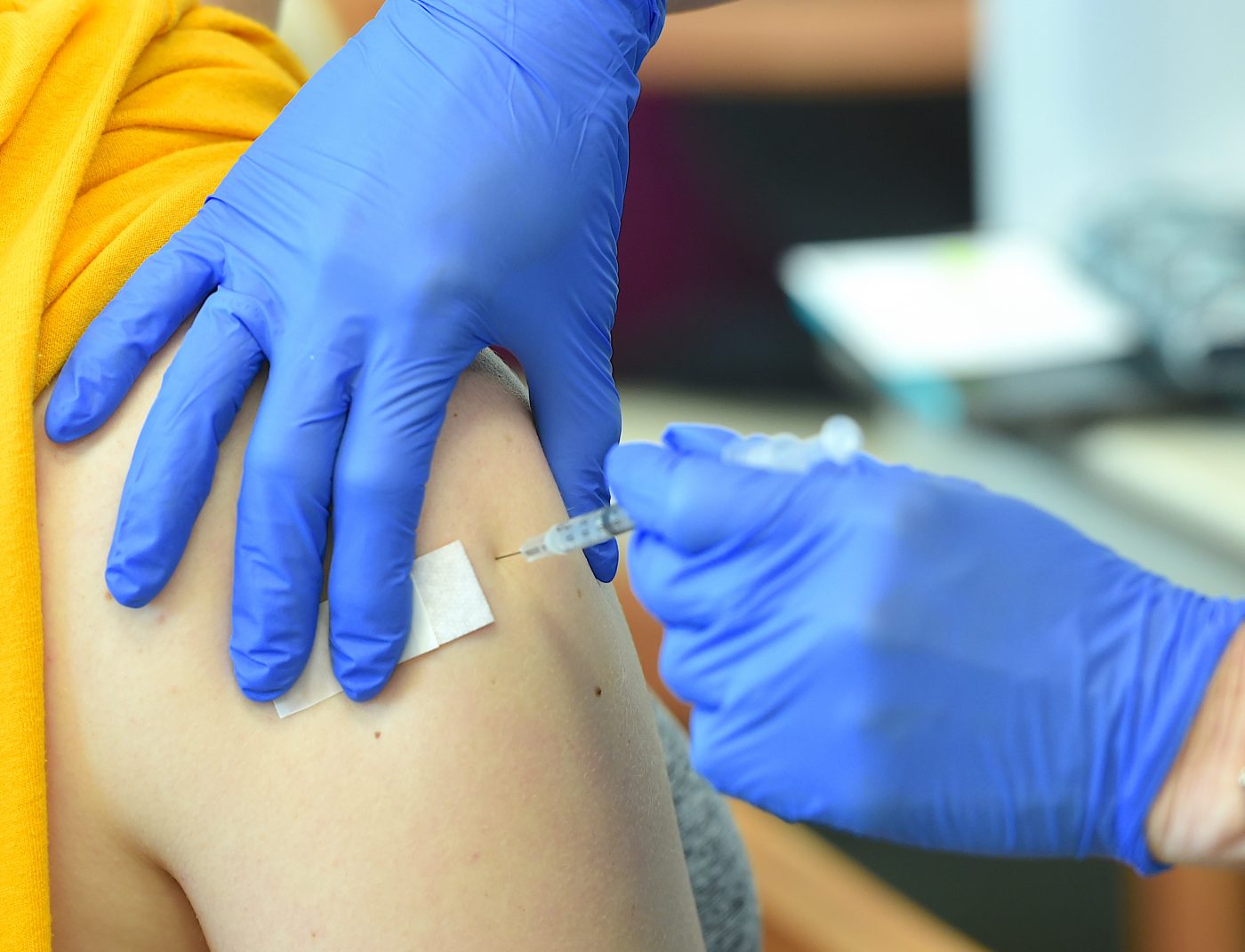 Trojan athletes line up for COVID19 vaccine Fayetteville Technical Community College