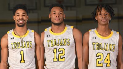 Head shots of Tyreik McCallum, Donte Johnson and Jekael Gay