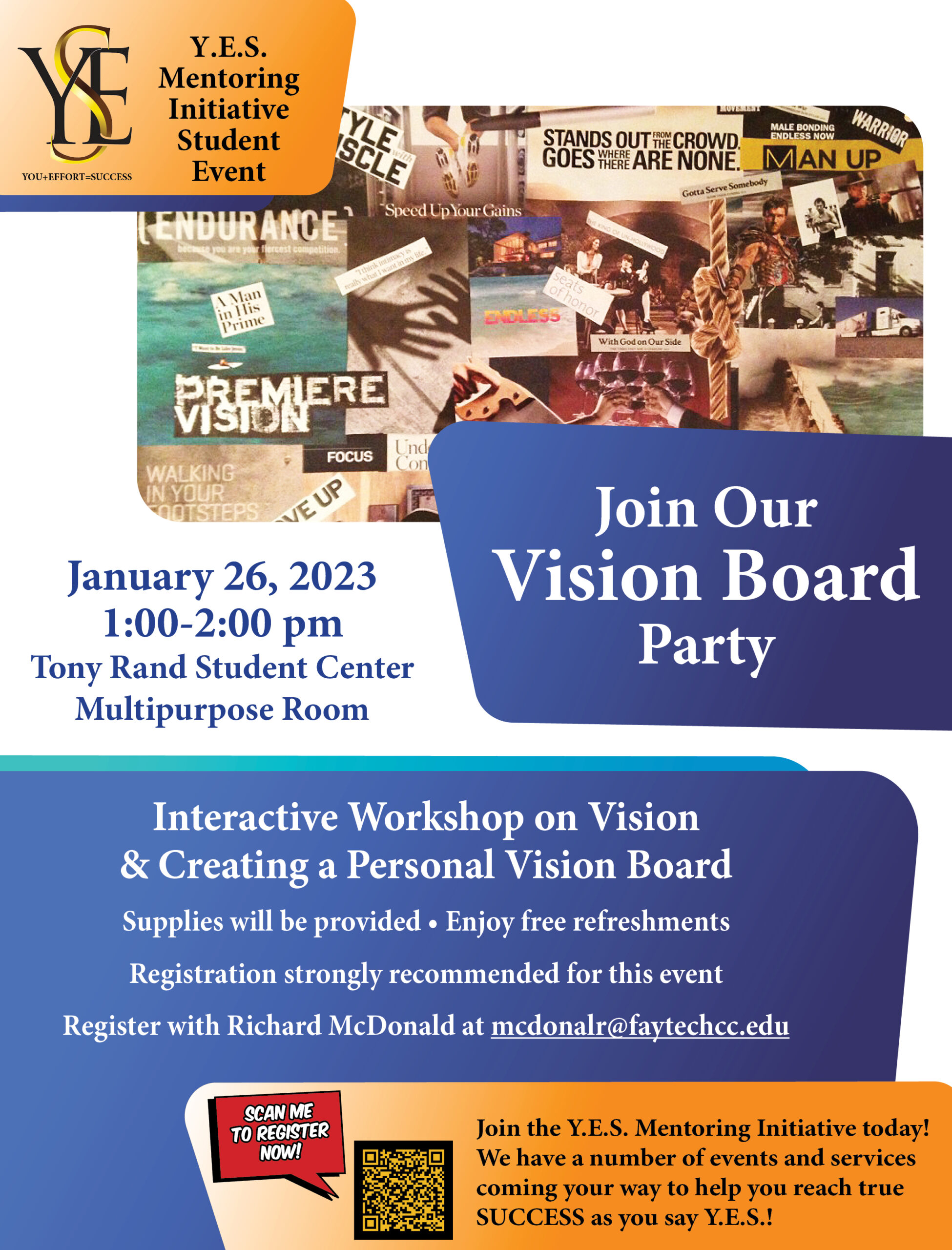Y.e.s. Creating Your Personal Vision Board 2023 Flyer