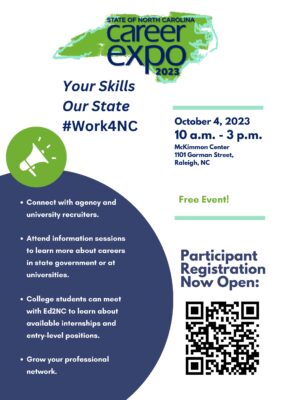 2023 State Of Nc Career Expo Flyer