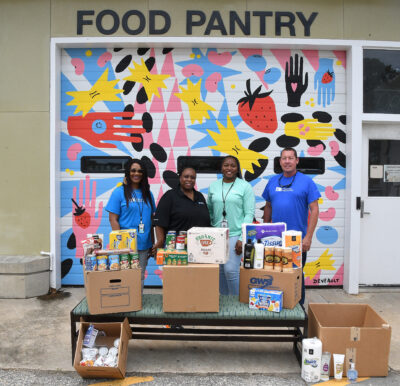 Employees from Piedmont Natural Gas collected food and personal care items for the FTCC Food Pantry.