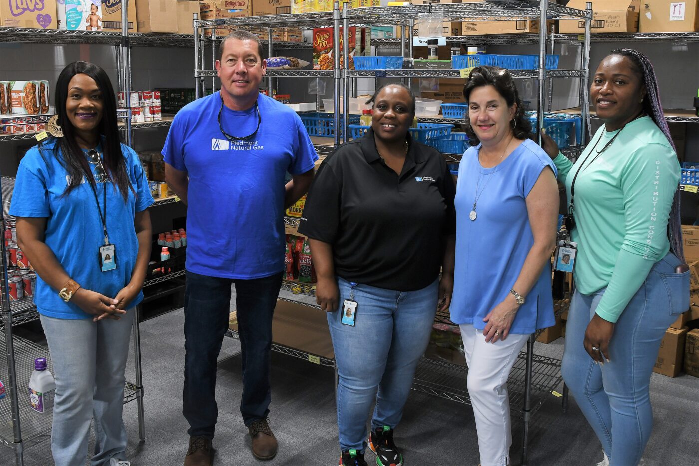Piedmont Natural Gas employees donate food and personal care items to