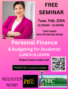 Personal Finance and Budgeting event flyer