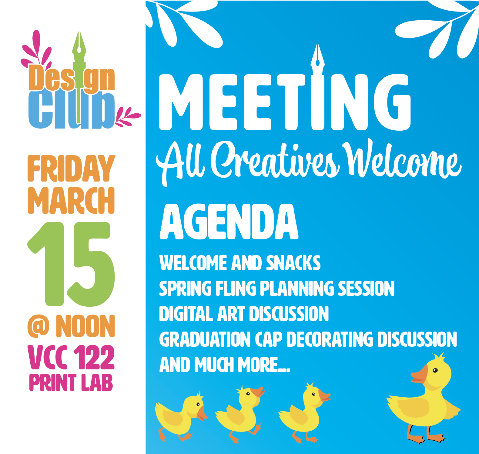 Design Club Meeting Flyer 3 15 24