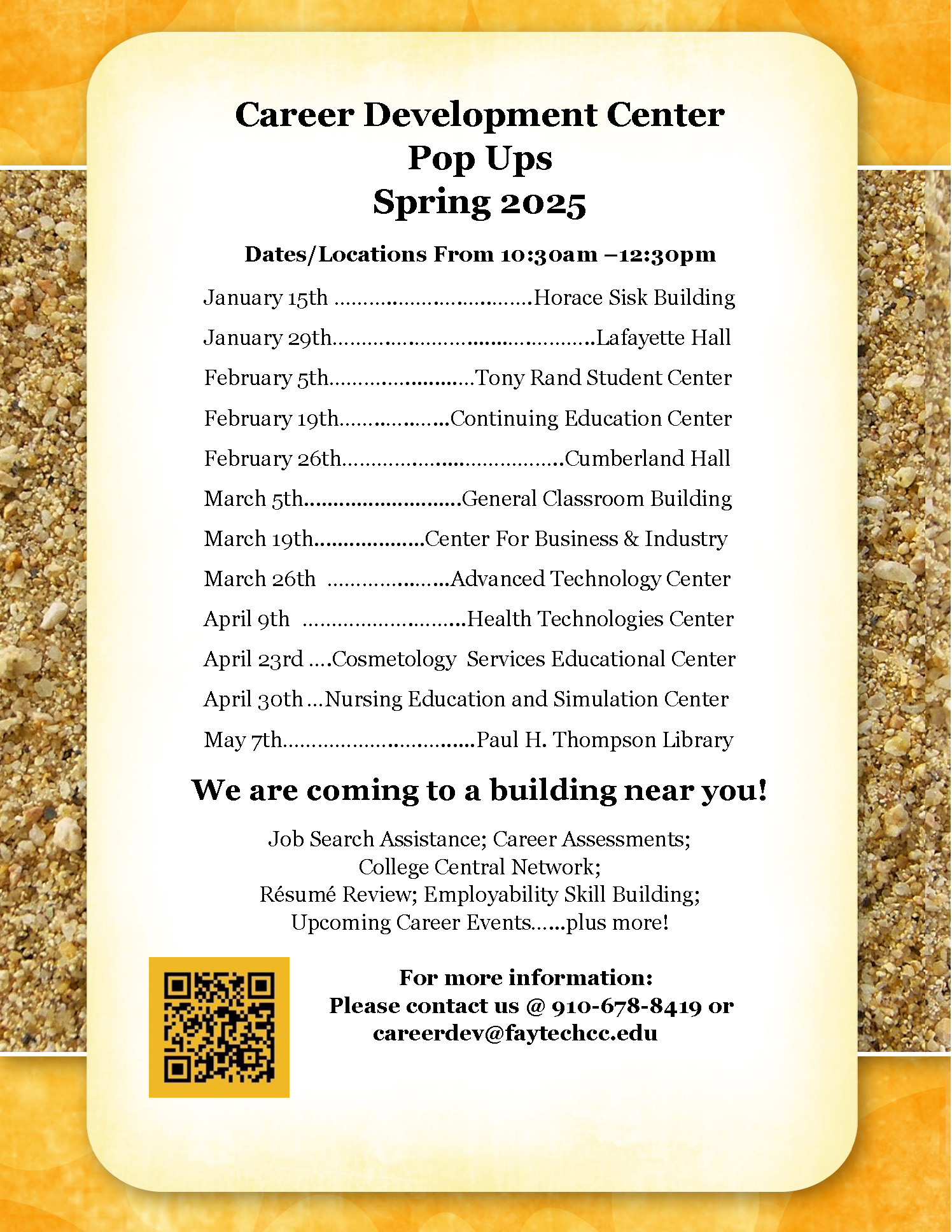 Pop Up Flyer Spring 2025 General Flyer Pop Up Flyer Spring 2025 General Flyer