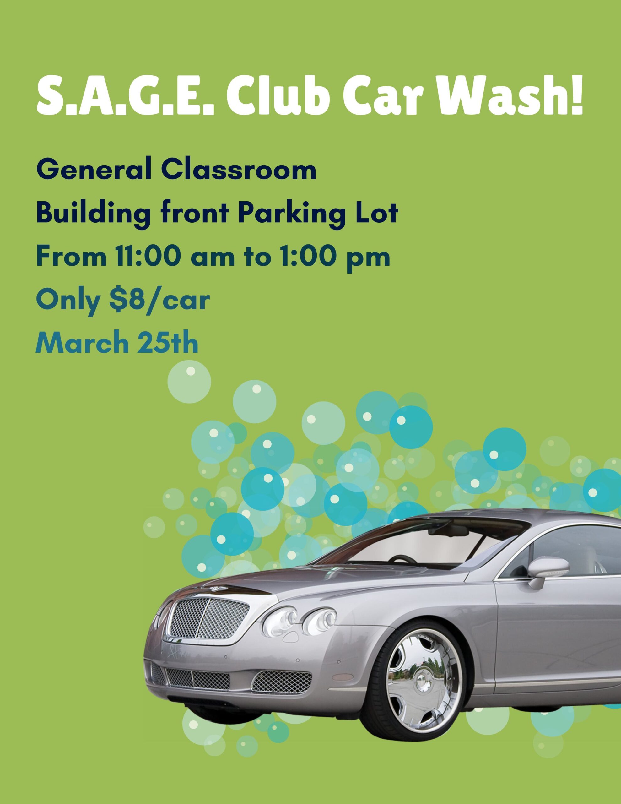 SAGE Club Car Wash Flyer