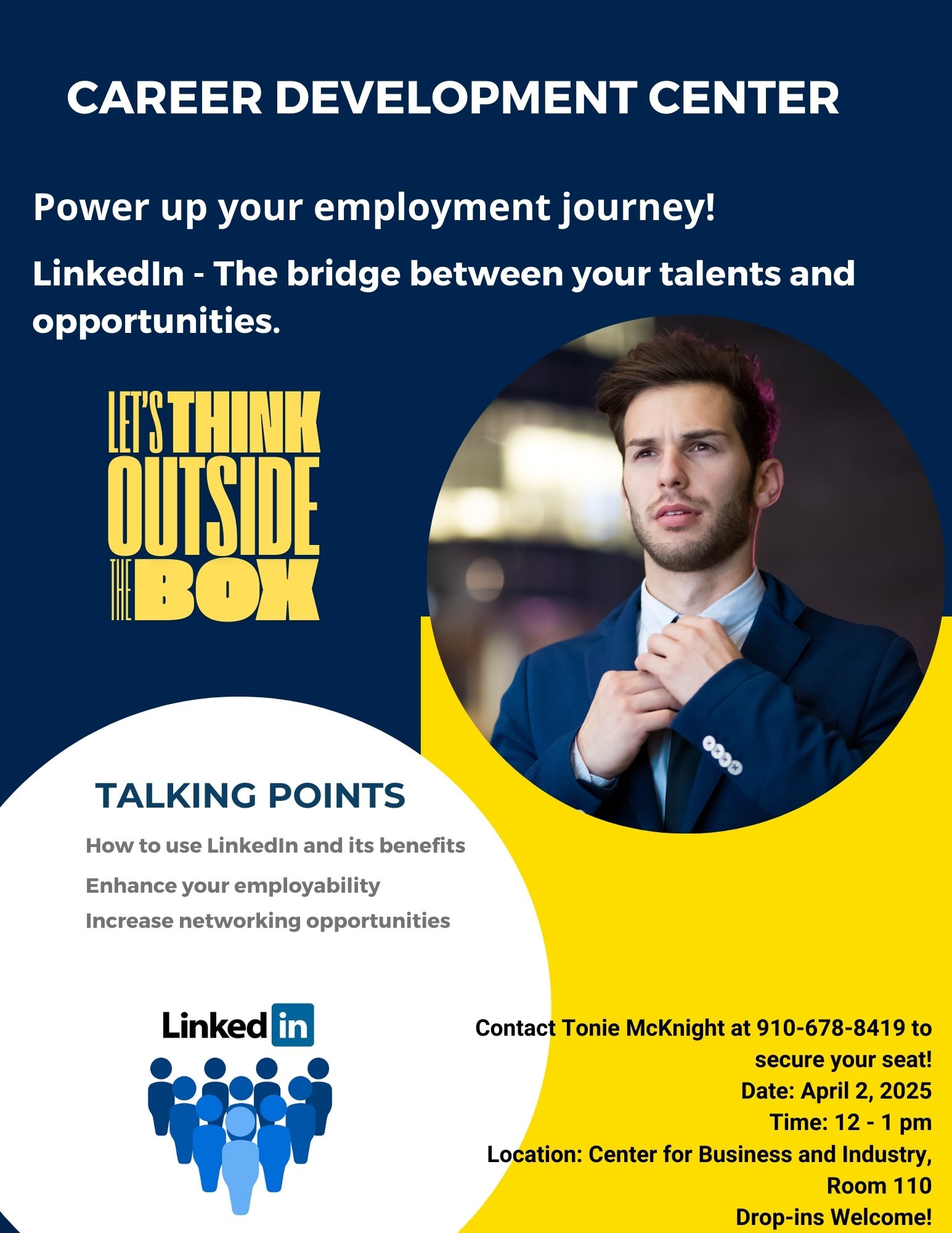 Let's think outside the box Linkedin Flyer