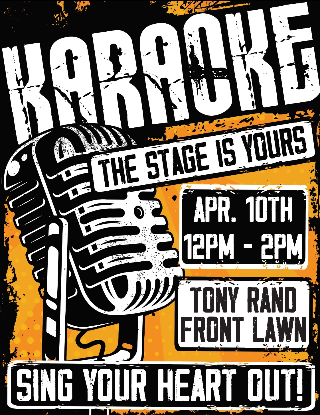 Karaoke on the lawn flyer