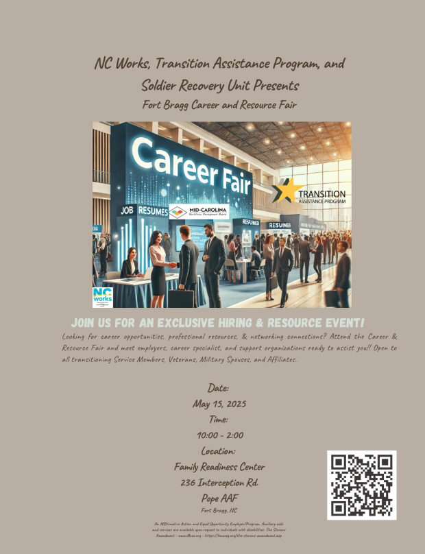Nc Works Tap Sru May 15 Career Fair Flyer