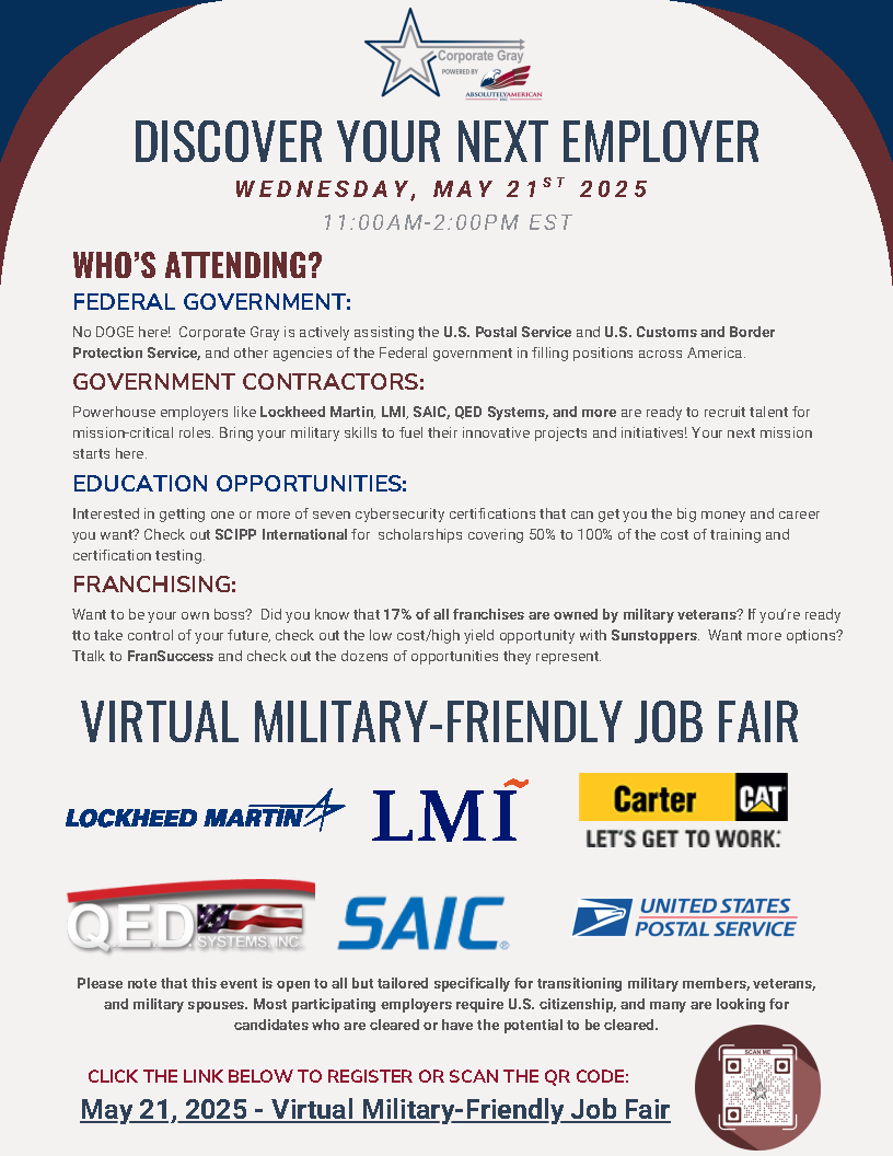 Virtual Military Friendly Job Fair 
