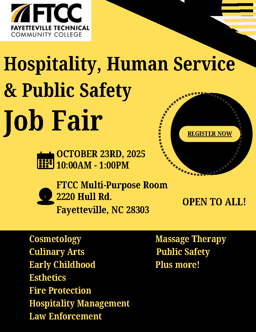 Hospitality Human Services Public Safety Job Fair Oct 23
