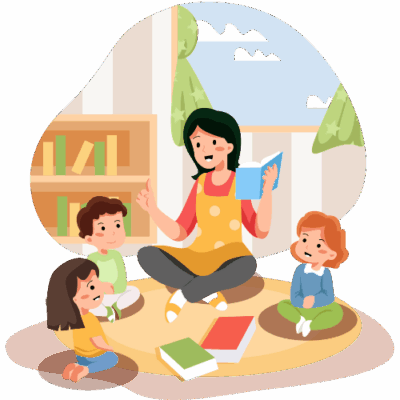 Early Childhood Instructor Teaching Children