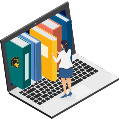 Clipart Image of women looking at books