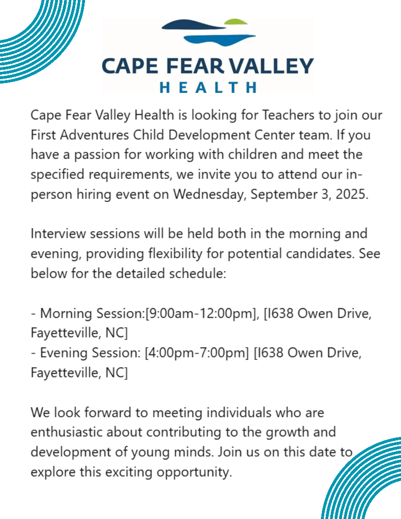 Cape Fear Valley Health Teachers