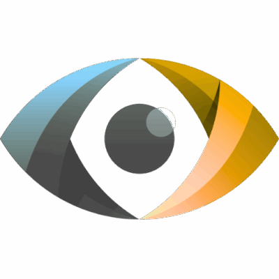 Yellow Black And Blue Eye Logo
