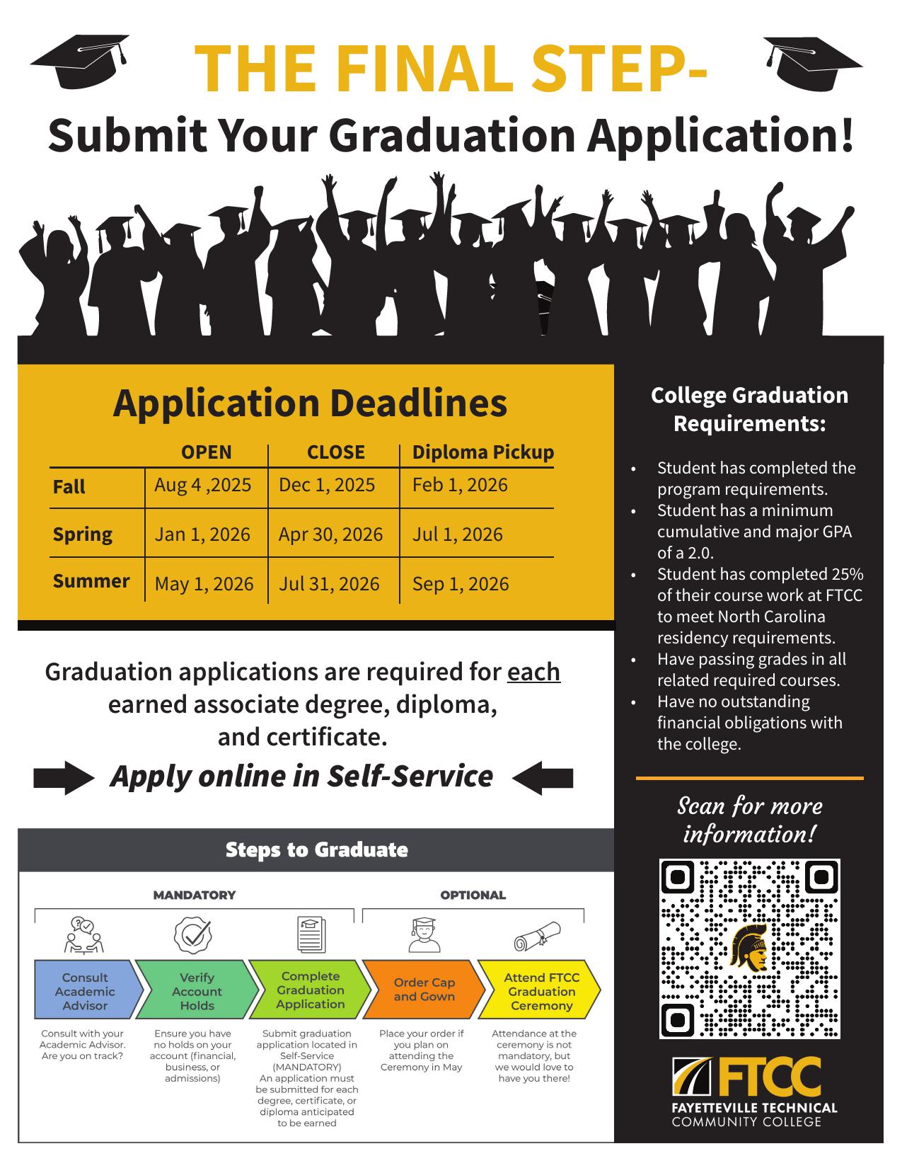 2025 Graduation Application Flyer New