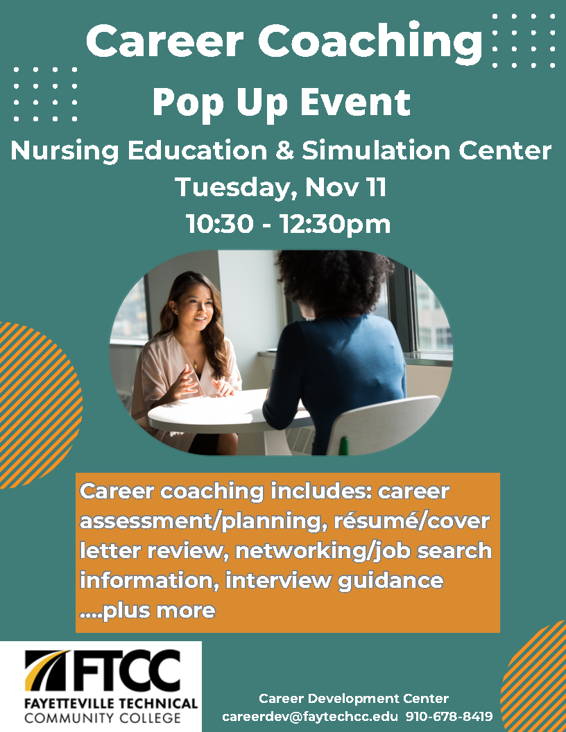 Fall 2025 Semester Popup Events Career Coaching Nov 11
