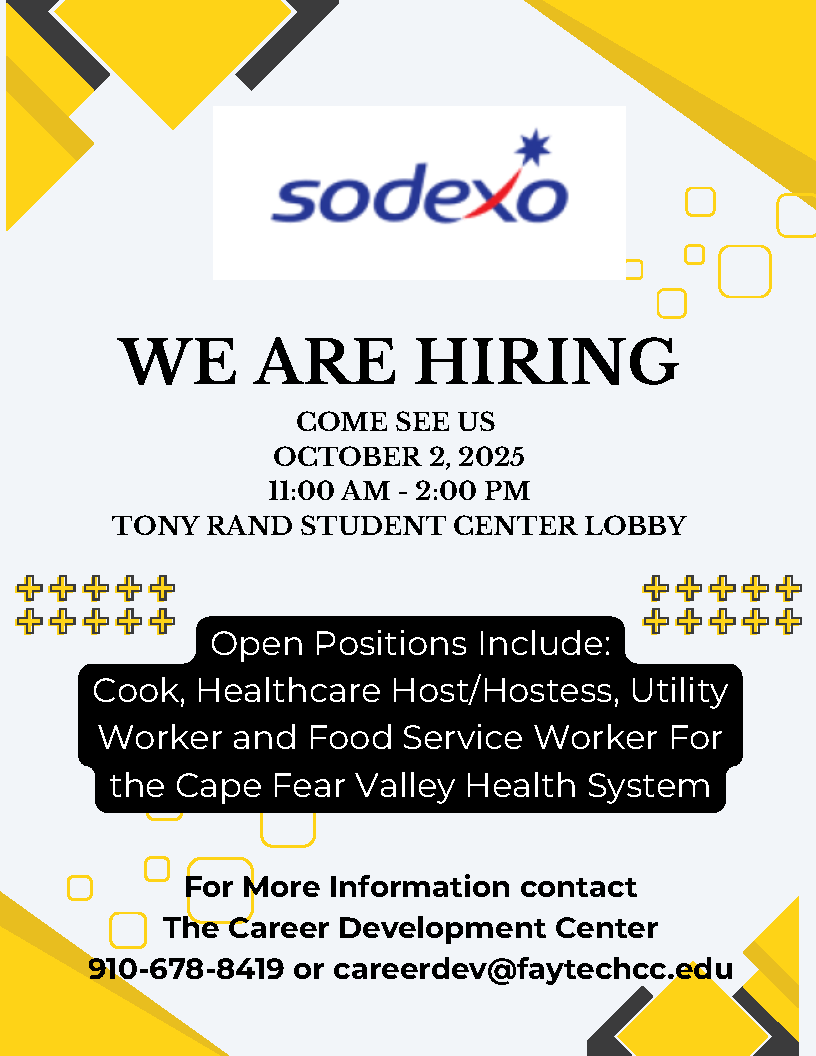 Sodexo Hiring Flyer - October 2, 2025 at 11:00am