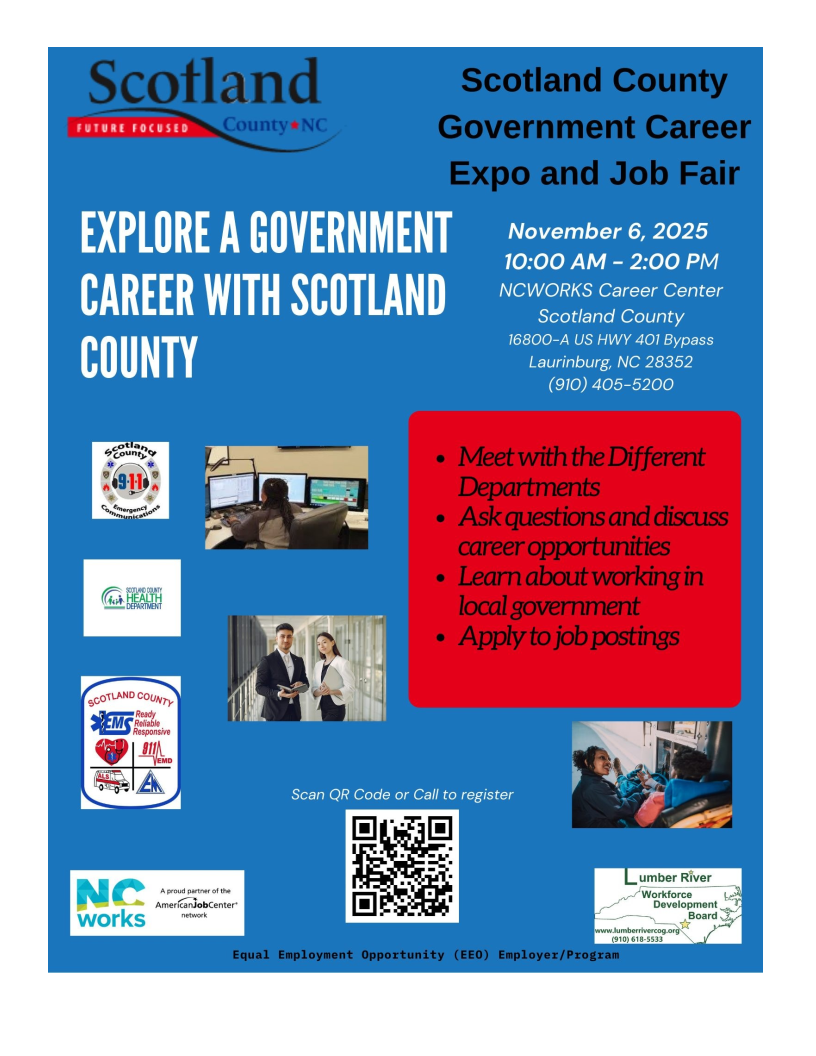 Scotland County Government Career Expo Flyer