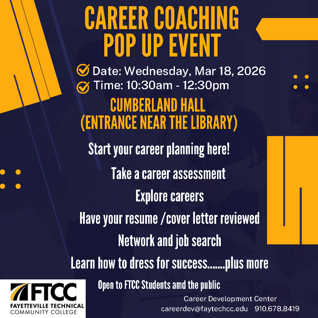 Career Coaching Event Flyer for Mar 18, 2026