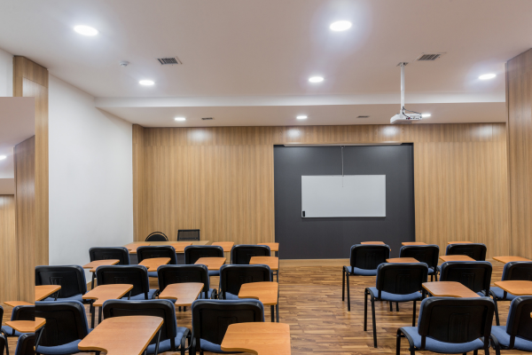 Classroom With Chairs And Dry Erase Board