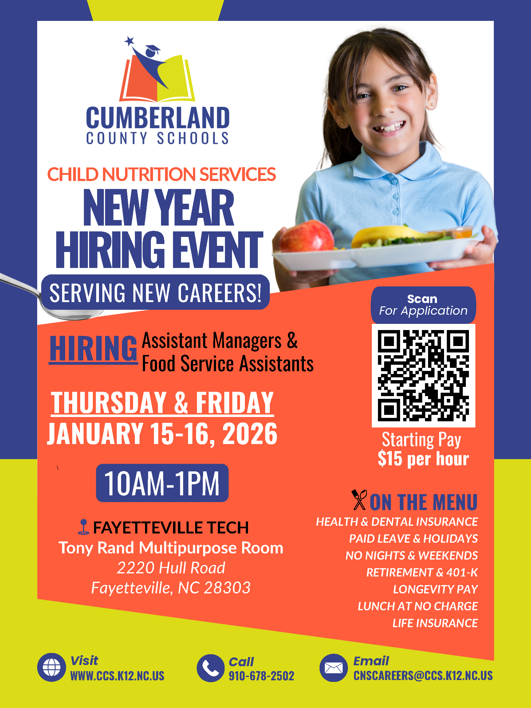 Cumb Co Schools Nutrition Hiring Event Jan 2026