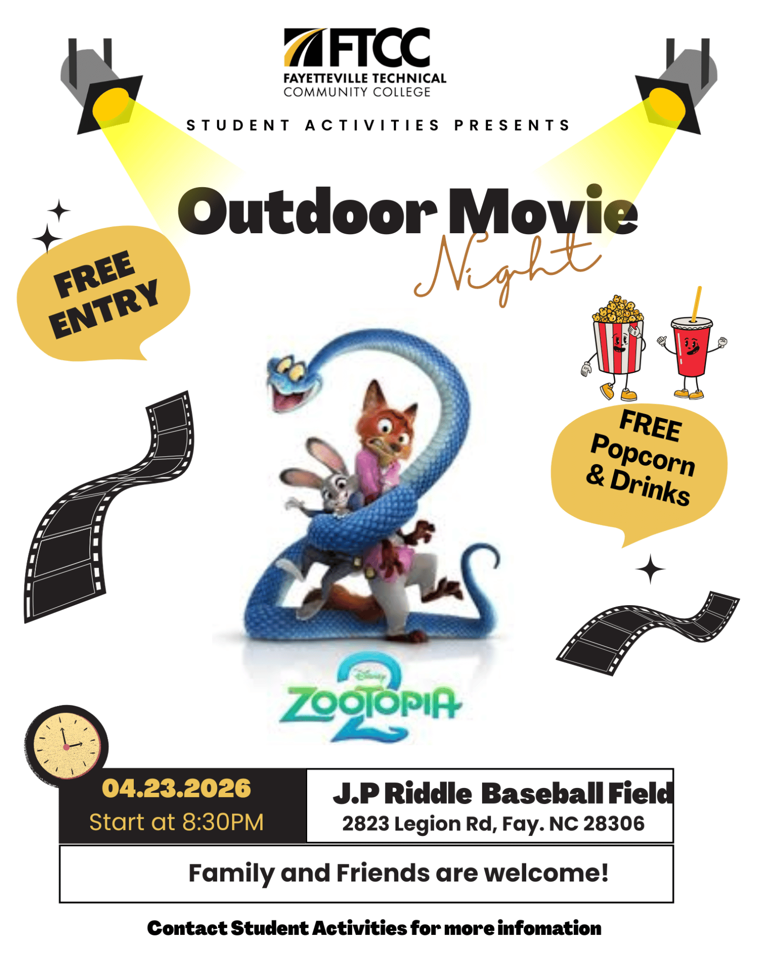 Ftcc Outdoor Movie Night Flyer