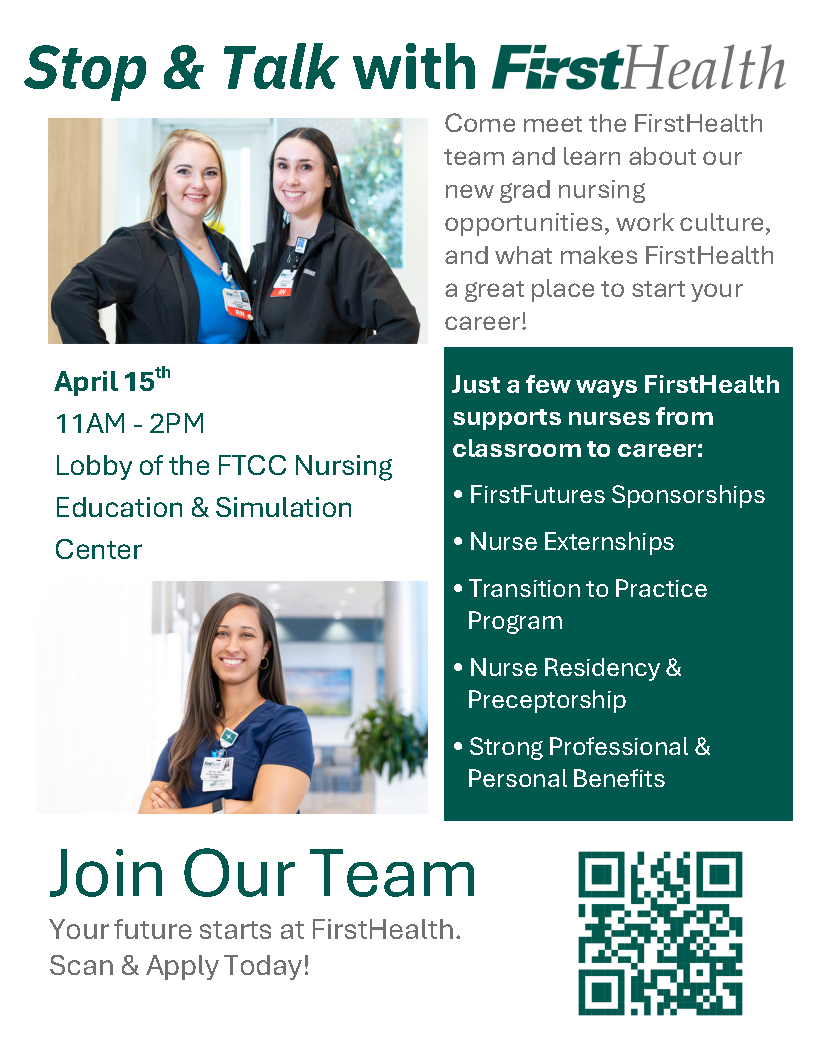 Ftcc Firsthealth 2026 Recruitment Flyer 1