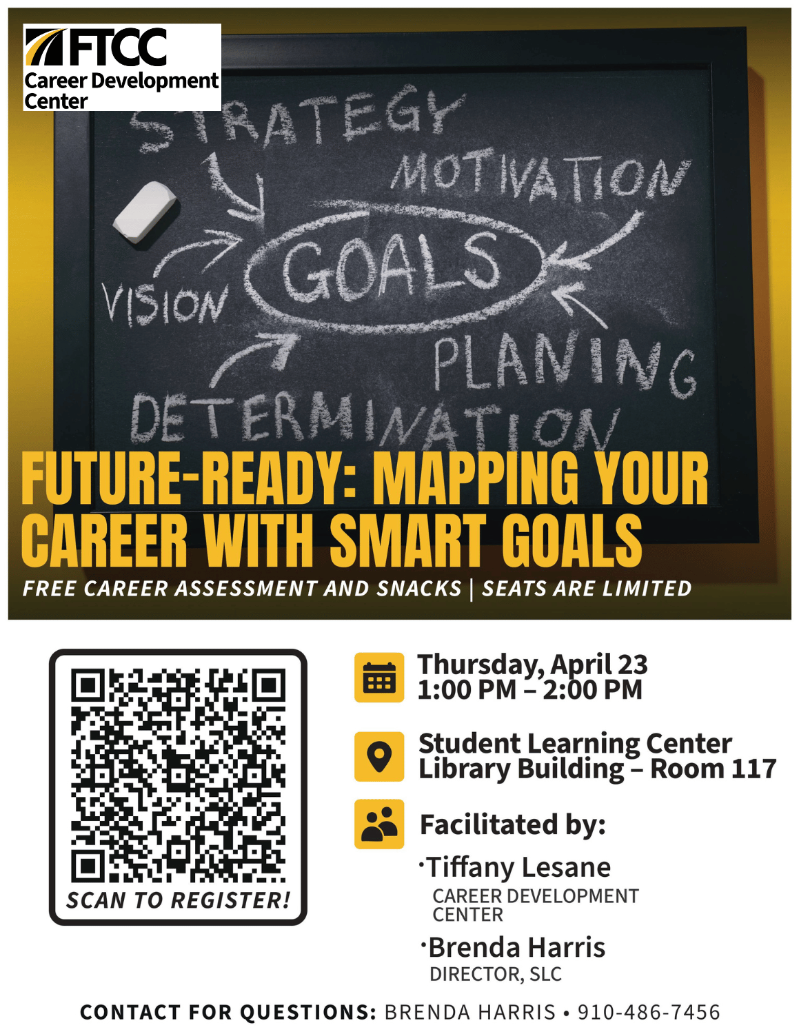 Advertisement For Ftcc's Future Ready Mapping Your Career With Smart Goals