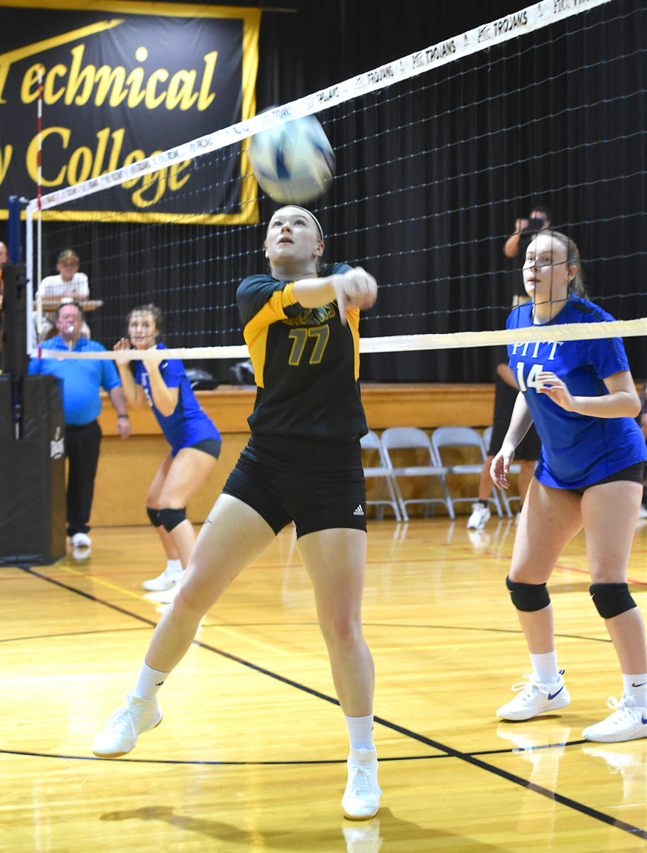 FTCC volleyball faces Pitt CC on Sept. 3, 2019, at Fayetteville Tech.