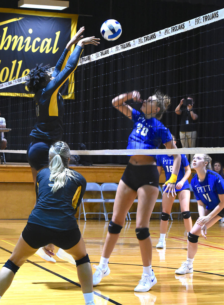 FTCC volleyball faces Pitt CC on Sept. 3, 2019, at Fayetteville Tech.
