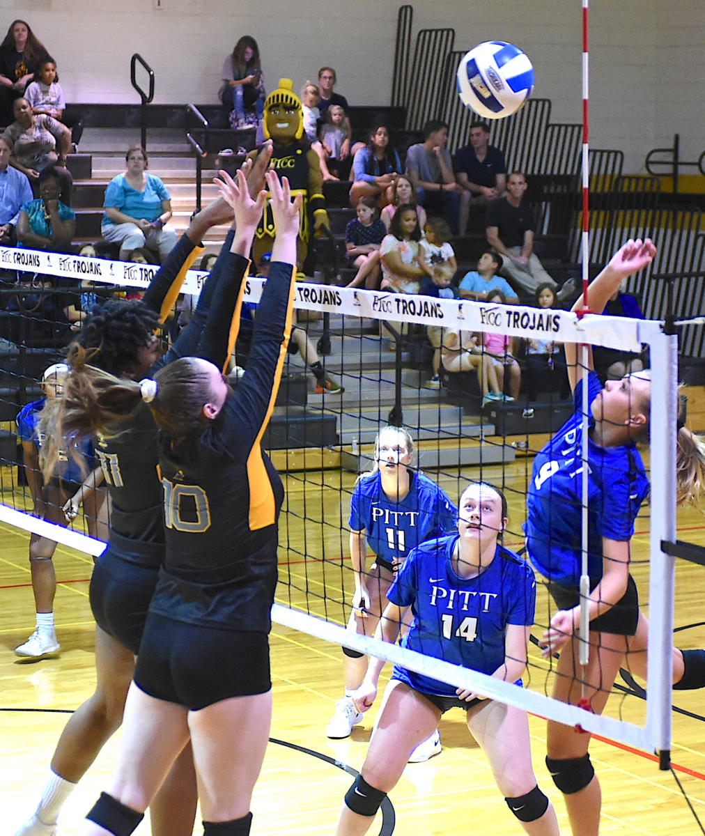 FTCC volleyball faces Pitt CC on Sept. 3, 2019, at Fayetteville Tech.