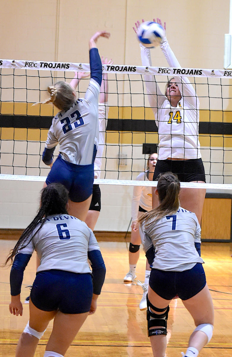 FTCC volleyball faces Cape Fear CC on Oct. 15, 2019, at Fayetteville Tech.
