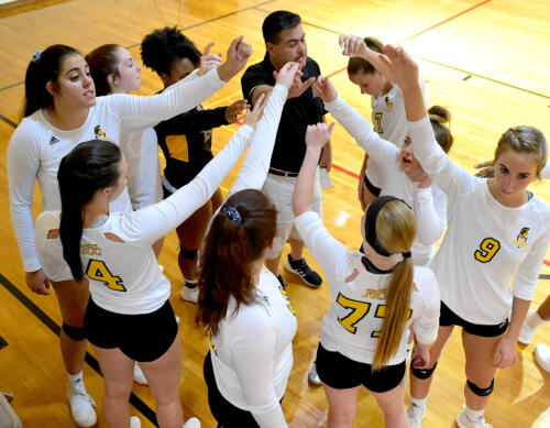 FTCC volleyball faces Cape Fear CC on Oct. 15, 2019, at Fayetteville Tech.