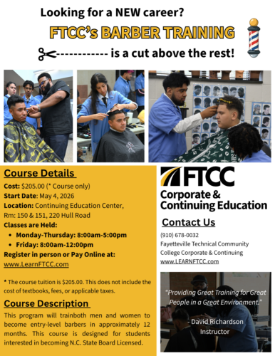 Barbershop Training Flyer