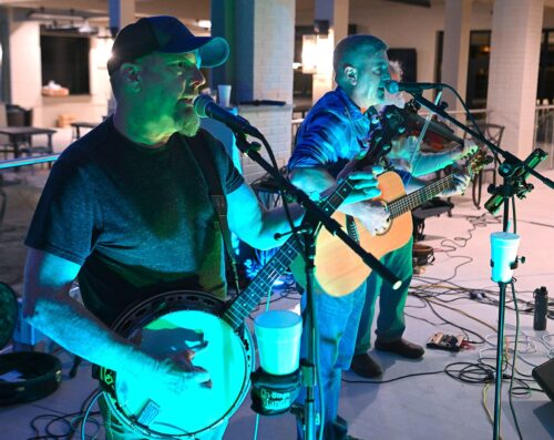 Blue Grass Band Playing Music And Singing