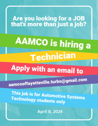 Flyer Aamco Technician Recruitment