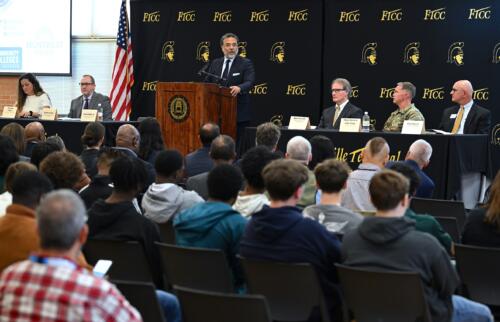 National Cyber Director Harry Coker Jr. visits FTCC on March 20, 2024.