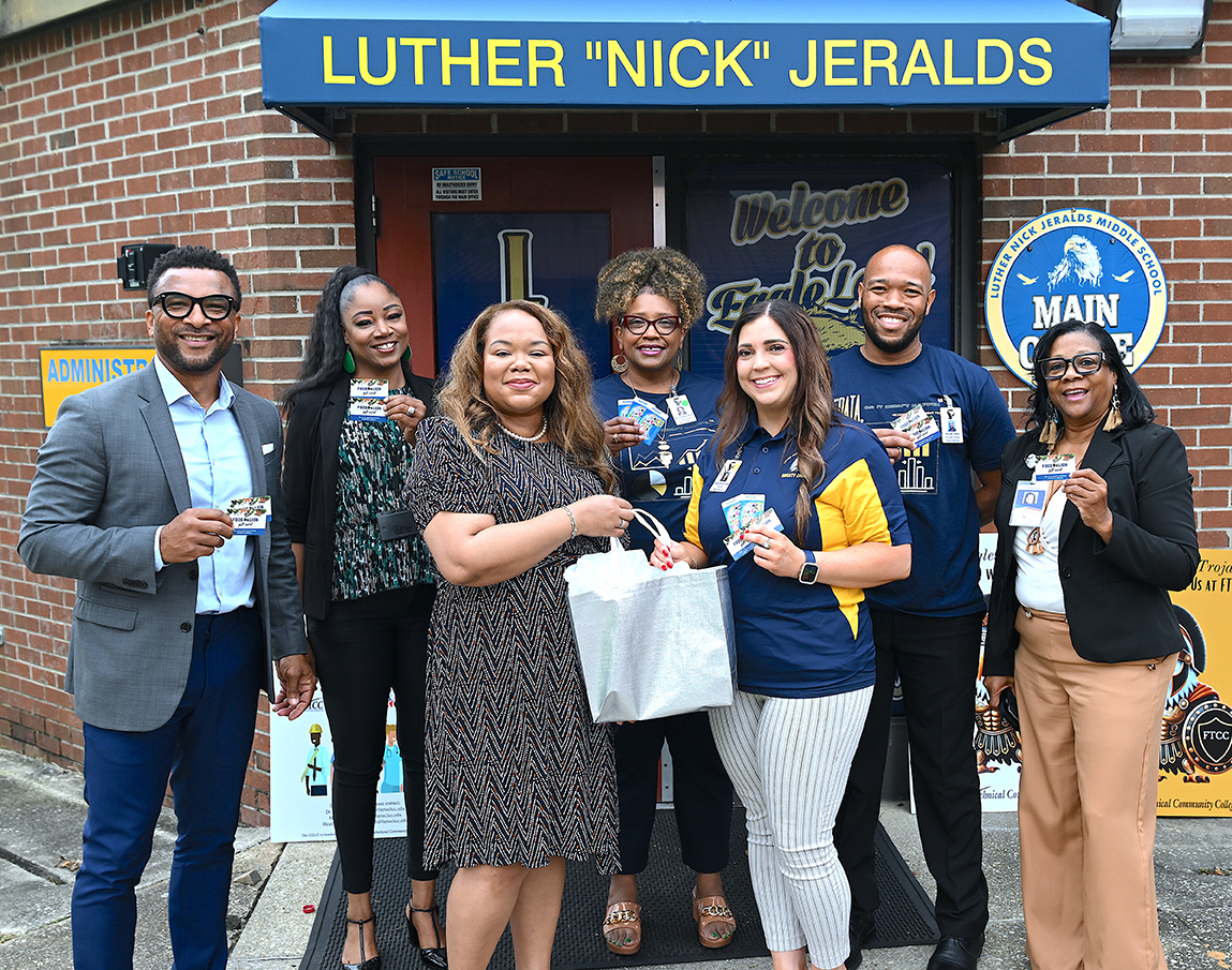 FTCC makes donation to Luther "Nick" Jeralds Middle School